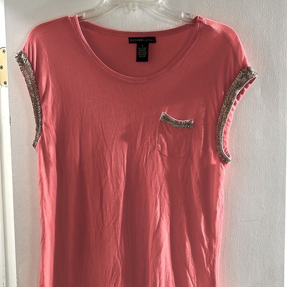 Lovely salmon beaded design history top!